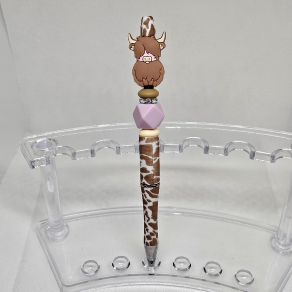 Highland Cows Galore Bling and Beaded Pen Black Ink - Picture 4 of 7